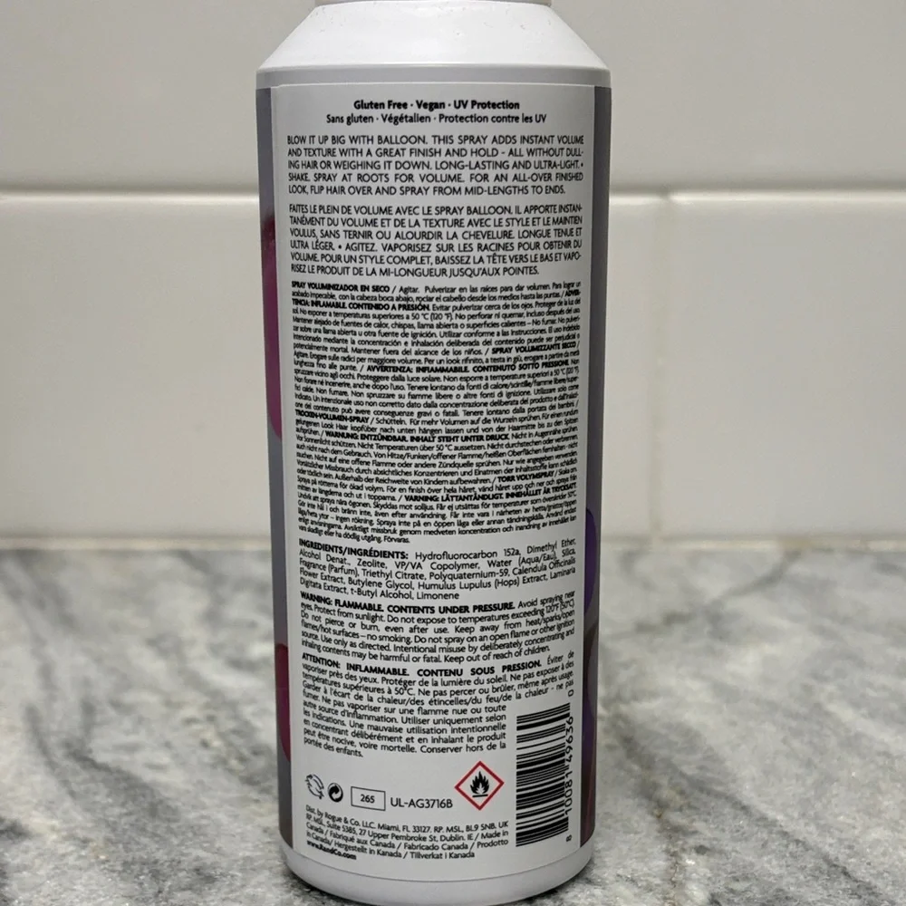 R+Co Balloon Dry Volume Spray with Multicolor Design